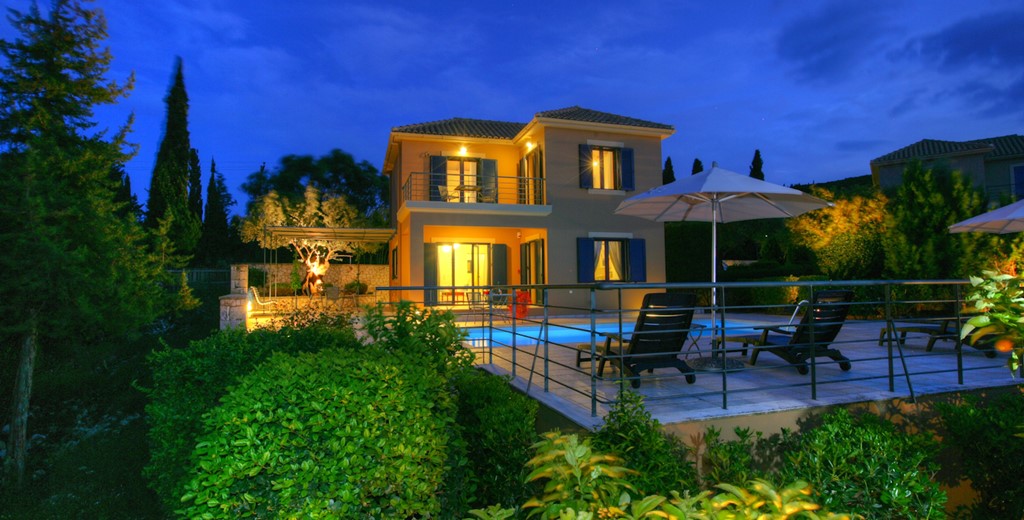 Private pool and terrace perfect for enjoying the warm evenings at Villa Gaeta Fiscardo, Kefalonia, Greek Islands