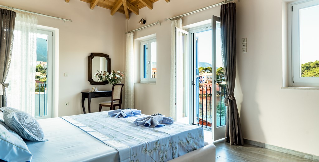 Beautiful double aspect room with a view at Villa Petrino, Assos, Kefalonia, Greek Islands